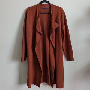 Knit Cardigan Duster Sweater Rust Color Sz M